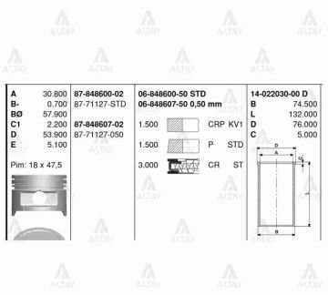 SEGMAN ACCENT 00-06 1.3 / GETZ 03-05 1.3 050