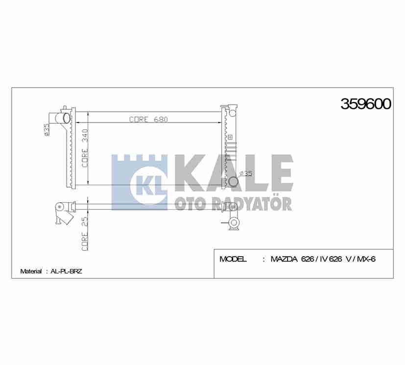 RADYATÖR SU 626 92-01 2.0 M-T BRAZING