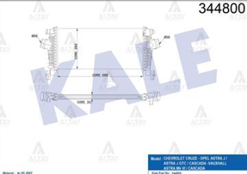 TURBO RADYATÖRÜ (INTERCOOLER) ASTRA J 09-16 / CRUZE 11-14 / 1.3 CDTI-1.4T-1.6T