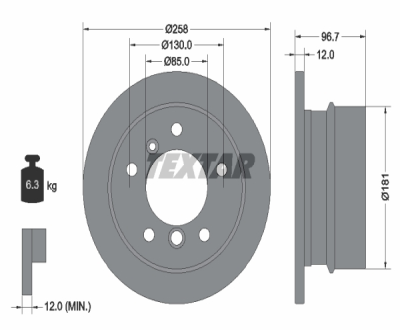 Fren Diski Arka 09102 / Fcr230A / Df4087S Lt-Sprınter Bm (Adet Fiyat)