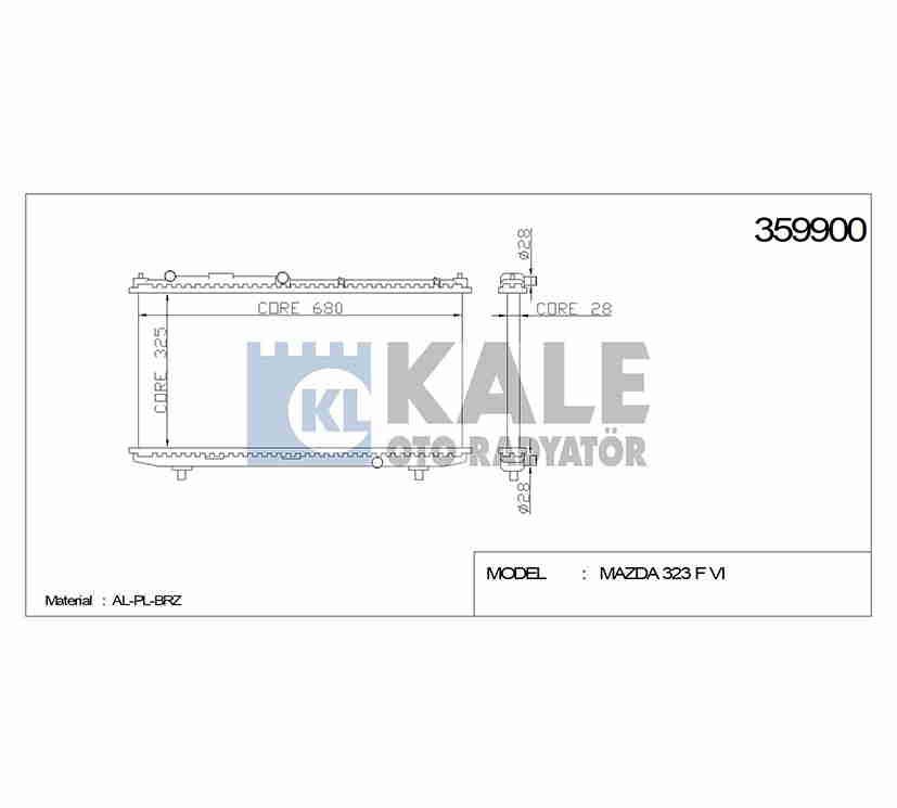 RADYATÖR SU 323 98-01 1.5 / 1.8 FAMILIA M-T BRAZING
