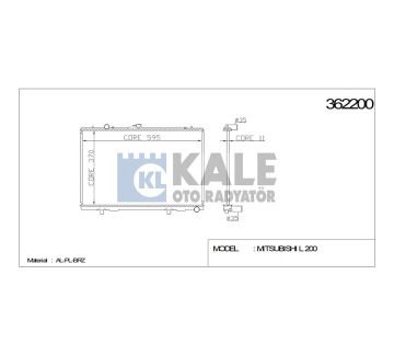 RADYATÖR SU L-200 99-05 4x2 26mm M-T BRAZING