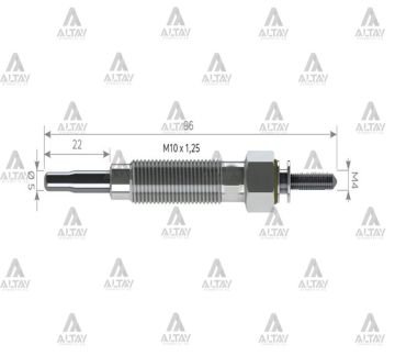 KIZDIRMA BUJİSİ (ISITMA) H-100  97-06 / STAREX  97-08 / BONGO 2.5 TCI 11V