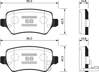 ARKA BALATA ASTRA G 98=> ASTRA H 05=> MERIVA 03=> ZAFIRA 00=> COMBO 02=> (GDB1515-GDB1831)