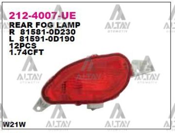SİS LAMBASI YARIS 14=> ARKA SOL