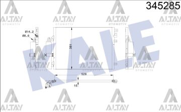 RADYATÖR KLİMA LOGAN 04-12 1.4 / SANDERO 1.4-1.5DCI-1.6 / CLIO II 1.6 16V / SYMBOL I 1.4-1.4 16V