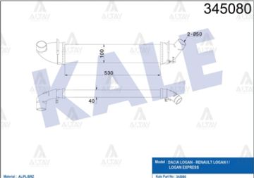 TURBO RADYATÖRÜ (INTERCOOLER) LOGAN I 04-12 / 1.5 DCI