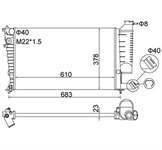 Motor Su Radyatoru (Segmanlı) P306 Xsara 93 97 1,8 1,6I Klımalı Olcu: (377,5×610×23) / (1351Z3 Alınız)