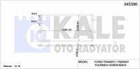 KLİMA KONDENSERİ FORD TRANSİT 2.2 TDCİ-2.4 TDCİ 06=> (839x391x16) (AL/AL)