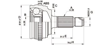 (X)AKS KAFASI DIŞ ABSLİ VW A4 00=>04=> A6 00-05