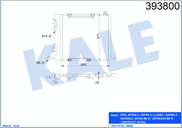 KLIMA RADYATORU ASTRA G ZAFIRA A Y17DTH Y17DTL Y22DTR 425×400×18
