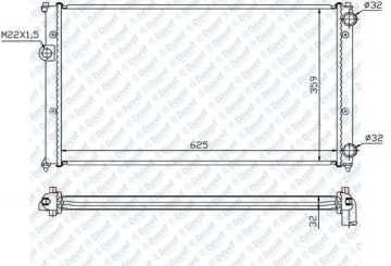 Motor Su Radyatoru Caddy 1,4I (Aex) 1,6I (1F) 1,9D (1Y) 96> Klımalı (Mekanık Radyator)
