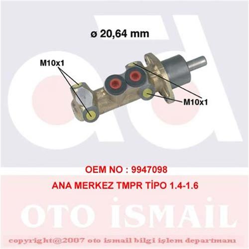ANA MERKEZ TMPR 1.4-1.6-1.8 (90-96) TIPO 1.4-1.6-1.8 (81-95) (20.6mm)