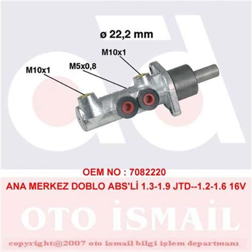 ANA MERKEZ DOBLO 1.3/1.9 JTD-1.2-1.6 16V 01=> (22.2mm)