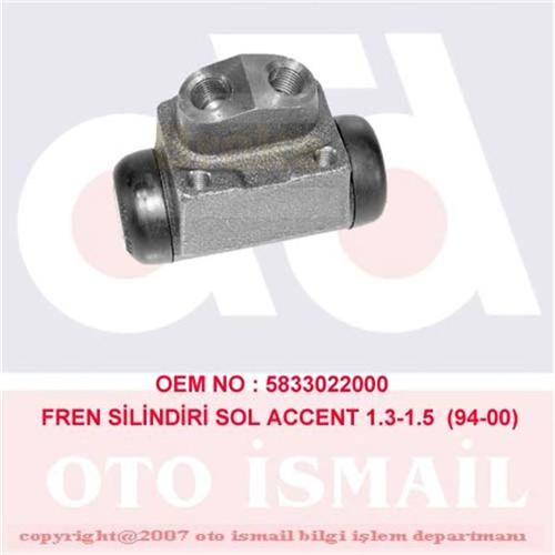 FREN SILINDIRI SOL HYUNDAI ACCENT 1.3-1.5 94-00