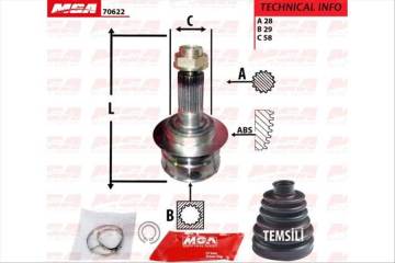 AKS KAFA DIS-(SUZUKI: SX4 06>12  M16A 1.6  28×29×58 )