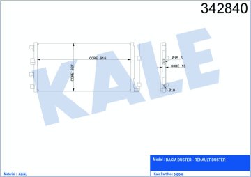 KLIMA RADYATORU DUSTER 1.6 16V / 1.5DCI 06 / 10>
