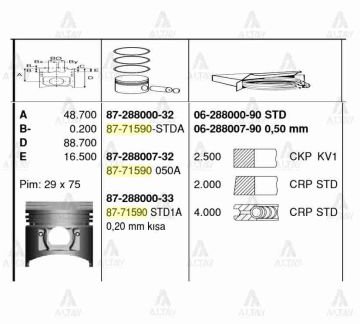 SEGMAN H-100  94-96 / L-300 90-08 050