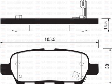 ARKA BALATA NISSAN XTRAIL2.0-2.2DCI 01=>INFINITI FX35 3.5 03=>FX45 4.5 03=>(GDB3294-GDB3508-GDB3507)