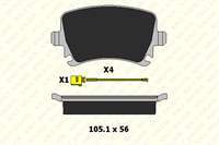 ARKA FREN BALATASI A3 TUM MODELLER 05 / 03> A4 PASSAT 1,6FSI / 1,9TDI / 2,0TDI 95>16