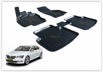 PASPAS 3D X-MAT HAVUZLU SKODA SUPERB 15=> (SİYAH)