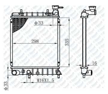 Motor Su Radyatoru Hyundaı Accent 1,3 1,5 00 05 Manuel (335×317×16)