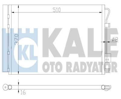 Klima Radyatörü Kurutucu İle Brazıng 512X377,4X16 Accent Blue/Rıo 1,4 Benzın
