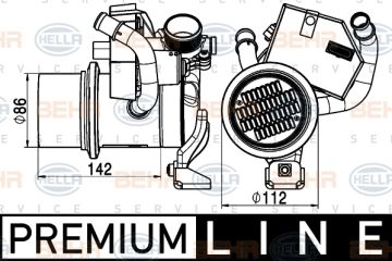 (8ME376745-291) EGSOZ GERİ DÖNÜŞ SOĞUTUCUSU PASSAT JETTA 13=>
