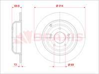 FREN DISKI ARKA STINGER 2.0 T-GDI 2.2 CRDI 17 >