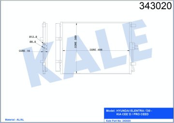 KLIMA RADYATORU KOMPLE HYUNDAI I30 KIA CEED 2012> ELANTRA 2011>