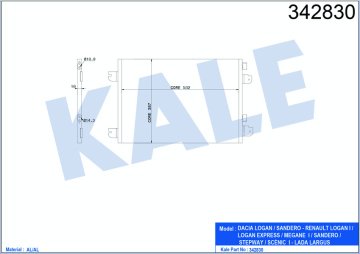 KLIMA RADYATORU DACIA DUSTER LOGAN SANDERO RENAULT MEGANE I SCENIC I 1.4 1.5 dCI 1.6 1.9 dTi