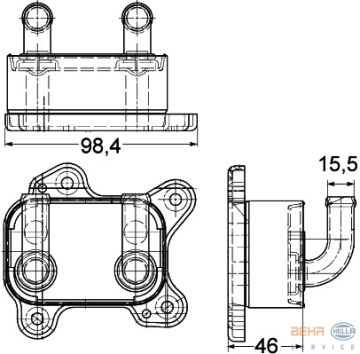 (8MO376780-601) YAĞ SOĞUTUCUSU ASTRA G 1.7 DTİ 16V-CORSA C 1.7 DI-DTI-16V 00=>
