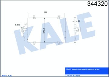 KLIMA RADYATORU  MEGANE I 1.4 E 96 03