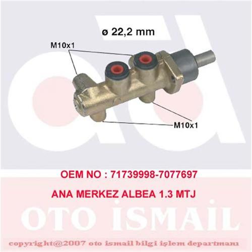 ANA MERKEZİ PALIO 1.0-1.2 98=> ALBEA 1.098=> (22.22mm)