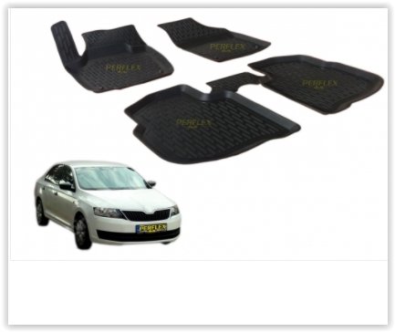 PASPAS 3D X-MAT HAVUZLU SKODA RAPID 13=> (SİYAH)