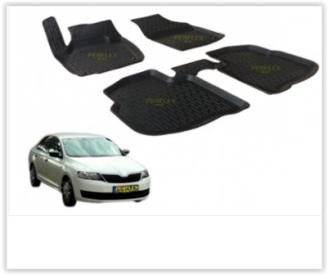 PASPAS 3D X-MAT HAVUZLU SKODA RAPID 13=> (SİYAH)