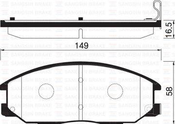 ÖN BALATA STAREX 2.5 CRDI 05=> H1 06=> SSANGYONG REXTON 2.7 XDİ 11=> (GDB3412-GDB3257-GDB3297)