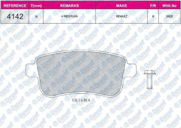 FREN BALATASI ARKA WVA24820 MEGANE III FLUENCE L30 GRAND SCENIC 08->