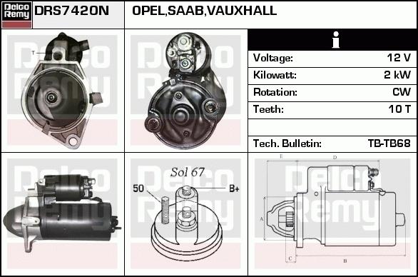 (X) Marş Motoru 12V 2Kw 10 Diş Astra G-Vectra B-Vectra C-Zafıra A-Omega B 2.0 Dı-Dtı-2.2Dtı