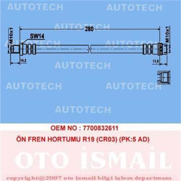 ÖN FREN HORTUMU R19 (CR03) (PK:5 AD)