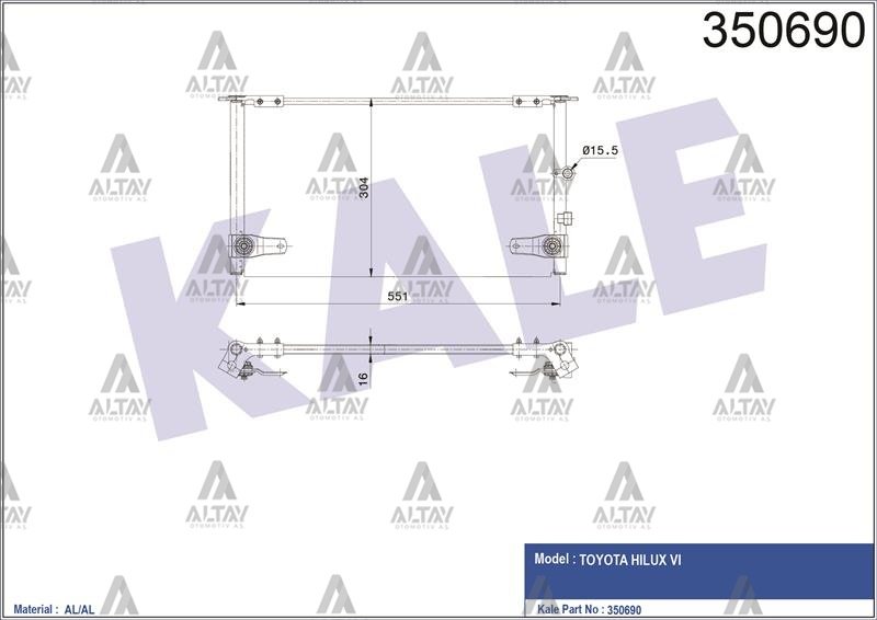 RADYATÖR KLİMA HILUX 01-05 LN-145