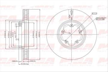FREN DISK ON HAVA KANALLI 288-5 ( FORD: TRANSIT CUSTOM V362 14 -  )