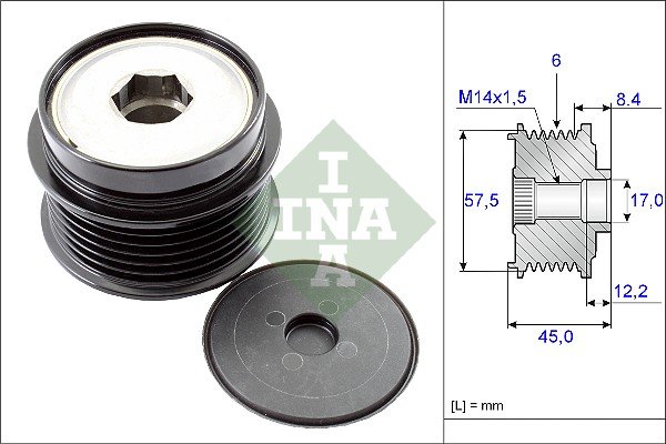 ALTERNATÖR KASNA RULMANLI) JEEP CHEROKEE-WRANGLER 2.5-2.8CRD 01> DODGE NITRO