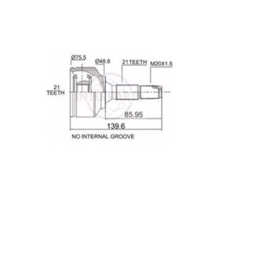 (X) Aks Kafası Dış C2 1.4 Hdı 02=> (15-1638)