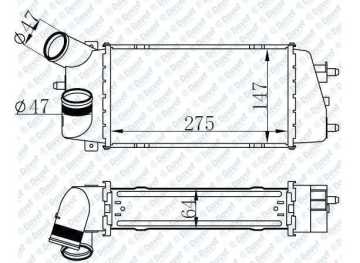 Turbo Sogutucu Radyator (Intercooler) C3 1,4Hdı 16V 02> (275×147×64)