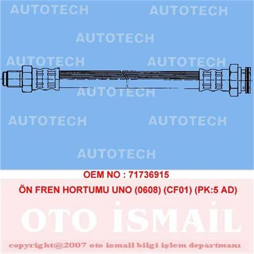 ÖN FREN HORTUMU UNO (0608) (CF01) (PK:5 AD)