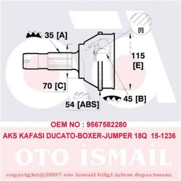 (X) Aks Kafası Dış Ducato-Boxer-Jumper 18Q (94-02) Abs'Li (15-1236)