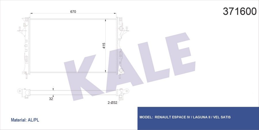MOTOR RADYATORU ESPACE IV LAGUNA II VEL SATIS (670×415×32)