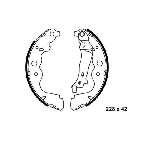 Arka Pabuç Balata Kng 08=>Captur 13=> Clıo 13=> Duster 10=>Dokker 12=>Lodgy Sandero (12=> 228X42Mm