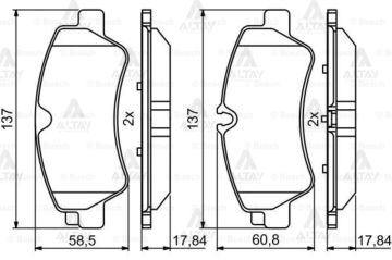 FREN BALATA CUSTOM V362 12=> / CUSTOM V363 14=> ARKA